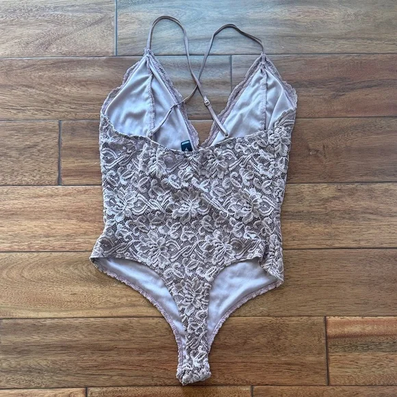 Windsor Brown Lace Bodysuit with Spaghetti Straps Size Large - Picture 6 of 6